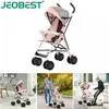 Image de JEOBEST Poussette Canne Compacte Pliable - Voiturette pour Bébé - pour 6 Mois à 5 Ans - Capacité de Charge 30kg - Rose