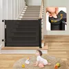 Image de Barrière de sécurité rétractable pour bébé utilisable dune seule main-ABS Retractable-Noir-86*180cm-QUIIENCLEE
