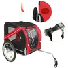 Image de Remorque vélo pliable pour chien - YIPEEMA - Rouge et Noir - Portante 40kg - Dimensions 137x73x90cm