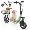 Image de Trottinette Électrique iScooter Avec Siège Adulte 120kg Vert 12 Double Amortisseurs avant et arrière 500W Autonomie 35km 42V7.5Ah
