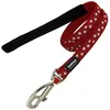Image de Laisse Confort pour Chien - RED DINGO - Rouge Etoiles Blanc - 120 20 mm