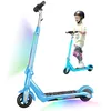 Image de Trotinette électrique Enfant 8 à 14 Ans Bleu Trottinette Electrique Enfant Pliable 65 Pouces Lumières Arc-en-Ciel Colorées