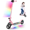 Image de Trottinette électrique S5 Rose Enfants Et Adolescents Avec Absorption Des Chocs130W14Km/hLCD Pliable Trottinette Electrique