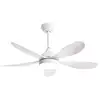 Image de Ventilateur de plafond de 42 pouces avec éclairage et télécommande, moteur réversible dc à 6 vitesses, blanc
