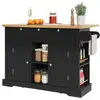Image de Îlot de cuisine 132x4070x87cm, desserte avec 2 portes, 3 tiroirs, port de charge, rangement, panneau de particules, noir