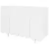 Image de Buffet de salon en forme de goutte avec 4 portes profilées et charnière tampon - buffet haut en mdf 120x37.5x80.8 cm - blanc