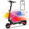 Image de HITWAY Trottinette Électrique Pliable - Pneus gonflables 10 - 1600W crête- APP - Batterie 48V 20.8Ah - Scooter Noir&Rouge