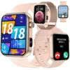 Image de Montre Connectée Sport XTRADITECH Caméra Vidéo Appel Bluetooth Dictaphone Stock Musique Compatible Casque TWS IPS 191 Carrée Rose