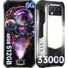 Image de Telephone Portable Incassable 5G OUKITEL WP100 Titan 48GO+512GO 6.8  FHD+ 33000mAh 200MP Smartphone Robuste avec Projecteur NFC Noir