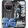 Image de OUKITEL WP55 Pro 5G Telephone Portable Incassable Android 15 - 48Go+512Go 120Hz 6.6FHD+ 2.4K 108MP+32MP 11000mAh 33W NFC/OTG Noir