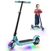 Image de Trottinette Electrique Enfant - Roues 55 - Moteur 110W - 25Ah - Autonomie 5-8km - Lumières De Roues - Hauteur Réglable - Bleu