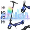 Image de 21.6V Trottinette Électrique pour Enfants 2 Vitesses Pliable Frein Électronique Moteur Sans Balais F602 (Bleu)