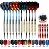 Image de Flechette Pointe Plastique 18g Kit de 12 Fléchettes(42 Vols + 100 Pointes + Extra 6 des Arbres en Aluminium)