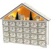 Image de Calendrier de lAvent en bois calendrier de lAvent vide réutilisable avec 24 tiroirs(pas de batterie)