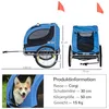 Image de remorque pour chiens remorque à vélo transporteur de chiens remorque à vélo pour chiens bleu+noir 130x73x90cm