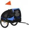 Image de Plaque épaissieRemorque pour chien PawHut remorque pliante pour vélo pour chiens attache rapide imperméable tissu Oxford acie