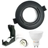 Image de Kit complet Spot encastrable orientable Noir Matt avec GU10 LED de 5W eqv. 40W Blanc Neutre 4500K