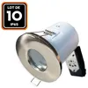 Image de Support Spot - EUROPALAMP - Lot de 10 - Alu Brossé - IP65 - Douille GU10