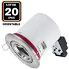 Image de Support Spot - EUROPALAMP - Orientable - Inox - Douille GU10 - Lot de 20