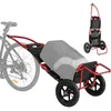 Image de SEPNINE Remorque de vélo pliable cadre en aluminium pneus gonflables 30 cm charge max. 20 kg