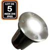 Image de Lot 5 Spots Encastrable de Sol Rond Inox 316 Exterieur IP65 GU10