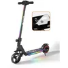 Image de Trottinette électrique SIMATE S5 Lumière LED Ambiance Double Absorption des Chocs Haut-Parleur Bluetooth Pliable Noir