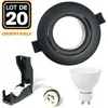 Image de Spot encastrable - EUROPALAMP - Noir Matt - 20 pièces - GU10 LED 7W - 560 Lm - 4500K