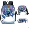 Image de Sac à dos et cartable Lilo Stitch Stitch Ensemble de trois pièces Couleur D
