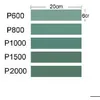 Image de Lot de 5 feuilles de papier de verre : P600 - P800 - P1000 - P1500 - P2000