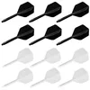 Image de 12 Pièces Tiges Et Ailettes De Fléchettes en Une Seule Pièce Accessoires pour FléchettesAilette Flechette(noir et blanc) 80MM