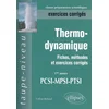 Image de Thermodynamique : PCSI-MPSI-PTSI, exercices corrigés : fiches, méthodes et exercices corrigés Céline Reboul en occasion ou reconditionné