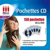 Image de Pochettes CD - MICRO APPLICATION - 150 unités - Fenêtre transparente - Rabat de protection - Blanc
