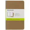 Image de Set De 3 Cahiers Format De Poche À Pages Blanches Moleskine Marron Kra