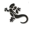 Image de Autocollant Gecko 3D noir