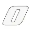 Image de Autocollant numéro 0 blanc 9 cm