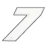 Image de Autocollant numéro 7 blanc 13 cm