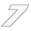 Image de Autocollant numéro 7 blanc 9 cm