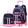 Image de Sac Dos Roulettes pour Filles - Cartable Roulettes avec Sac Main et Trousse Sac Dcole pour couleurs multiples CARTABLE