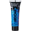Image de Moon Creations - Gel néon à grosses paillettes Moon Glow bleu