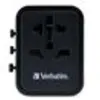 Image de Adaptateur de voyage universel Verbatim UTA-01 avec 2 x ports USB-A Noir