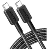 Image de Câble tressé Anker USB-C vers USB-C 1,8 m Noir pour Smartphones Tablettes et Ordinateurs portables