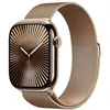Image de Apple Watch Series 10 GPS + Cellular 46mm Boîtier en Titane Or avec Bracelet Milanais Or M/L