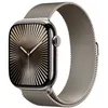 Image de Apple Watch Series 10 GPS + Cellular 46mm Boîtier en Titane Naturel avec Bracelet Milanais Naturel S/M