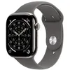 Image de Apple Watch Series 11 GPS + Cellular 46mm Boitier en Titane Naturel avec Bracelet Sport Gris Minéral S/M