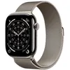 Image de Apple Watch Series 11 GPS + Cellular 46mm Boitier en Titane Naturel avec Bracelet Milanais Naturel M/L
