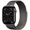 Image de Apple Watch Series 11 GPS + Cellular 46mm Boitier en Titane Ardoise avec Bracelet Milanais Noir M/L