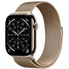Image de Apple Watch Series 11 GPS + Cellular 46mm Boitier en Titane Or avec Boucle Milanaise Or M/L