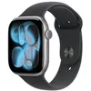 Image de Apple Watch Series 11 GPS + Cellular 46mm Boitier en Aluminium Gris Sidéral avec Bracelet Sport Noir M/L