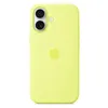 Image de Coque Apple en silicone avec MagSafe jaune fluo pour iPhone 17