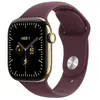 Image de Apple Watch Series 12 GPS + Cellular 42 mm Boîtier en titane Or radieux avec Bracelet Sport Bordeaux - M/L